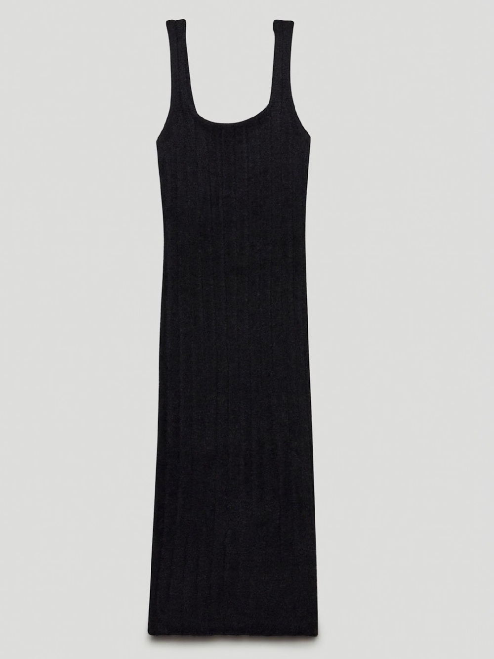 Aritzia Wilfred Chenille Hush Knit Tank Dress Tank Column Neutral Black Medium